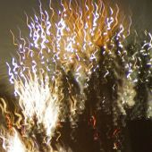 City of Hamilton 4th of July fireworks as seen through the trees of Highland Park. (Photo by Dave Duricy)